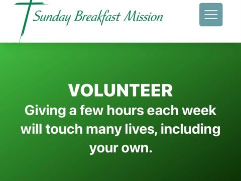 Service at the Sunday Breakfast Mission